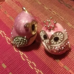 2 Jewel bird figurine keepsakes